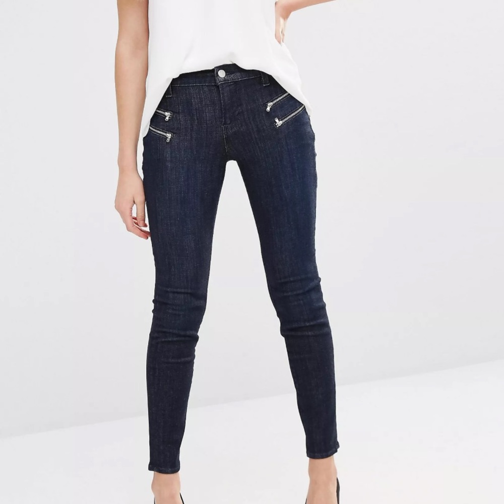 J BRAND Carina Double Zip Skinny Jeans
